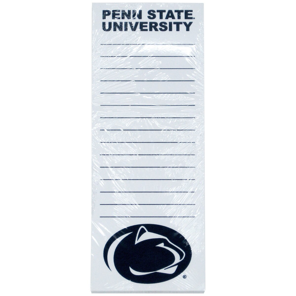 sticky note pad with Penn State University, rules, and Athletic Logo